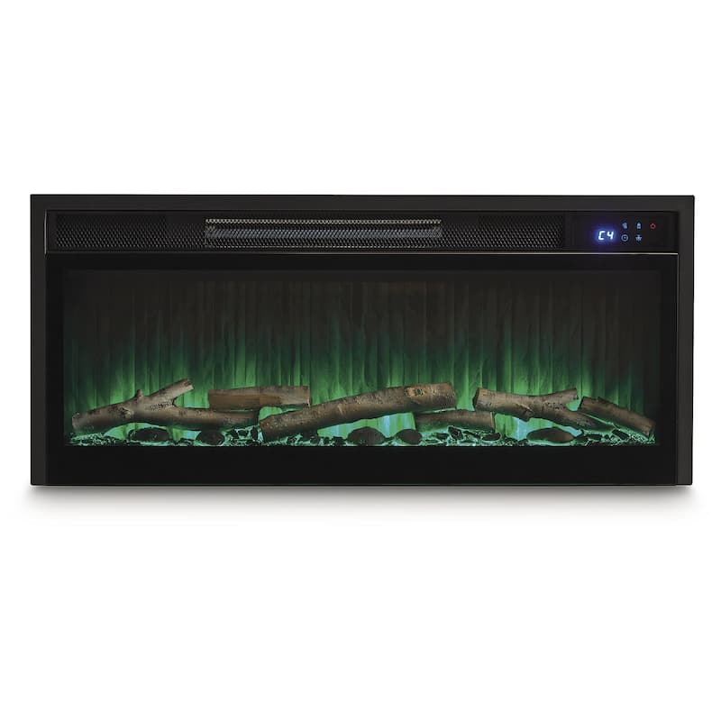 Signature Design by Ashley Entertainment Accessories Black Fireplace Insert - 34"W x 6"D x 15"H