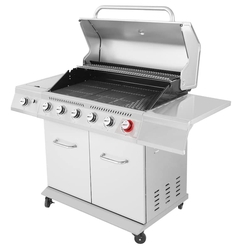 Royal Gourmet Stainless Steel 6-Burner Grill with Sear&Side Burner