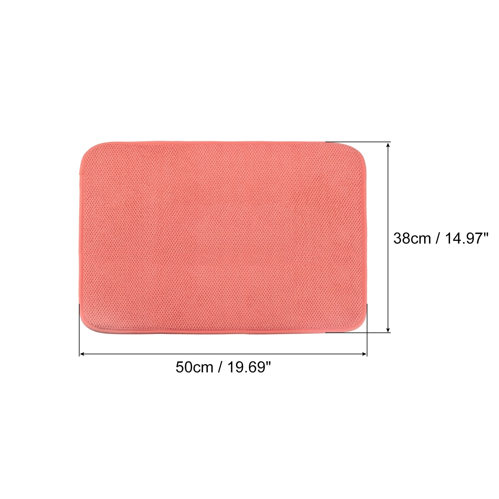 Kitchen Microfiber Quick Drying Mat (15 x 20) RED COLOR by Broder