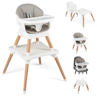 Costway 9-in-1 Kids Table & Chair Set with Solid Wood Legs, Removable