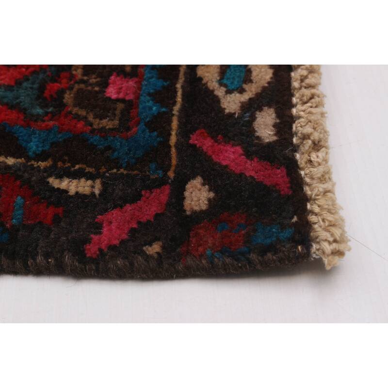ECARPETGALLERY Hand-knotted Konya Anatolian Black, Red Wool Rug - 3'3 x 11'4