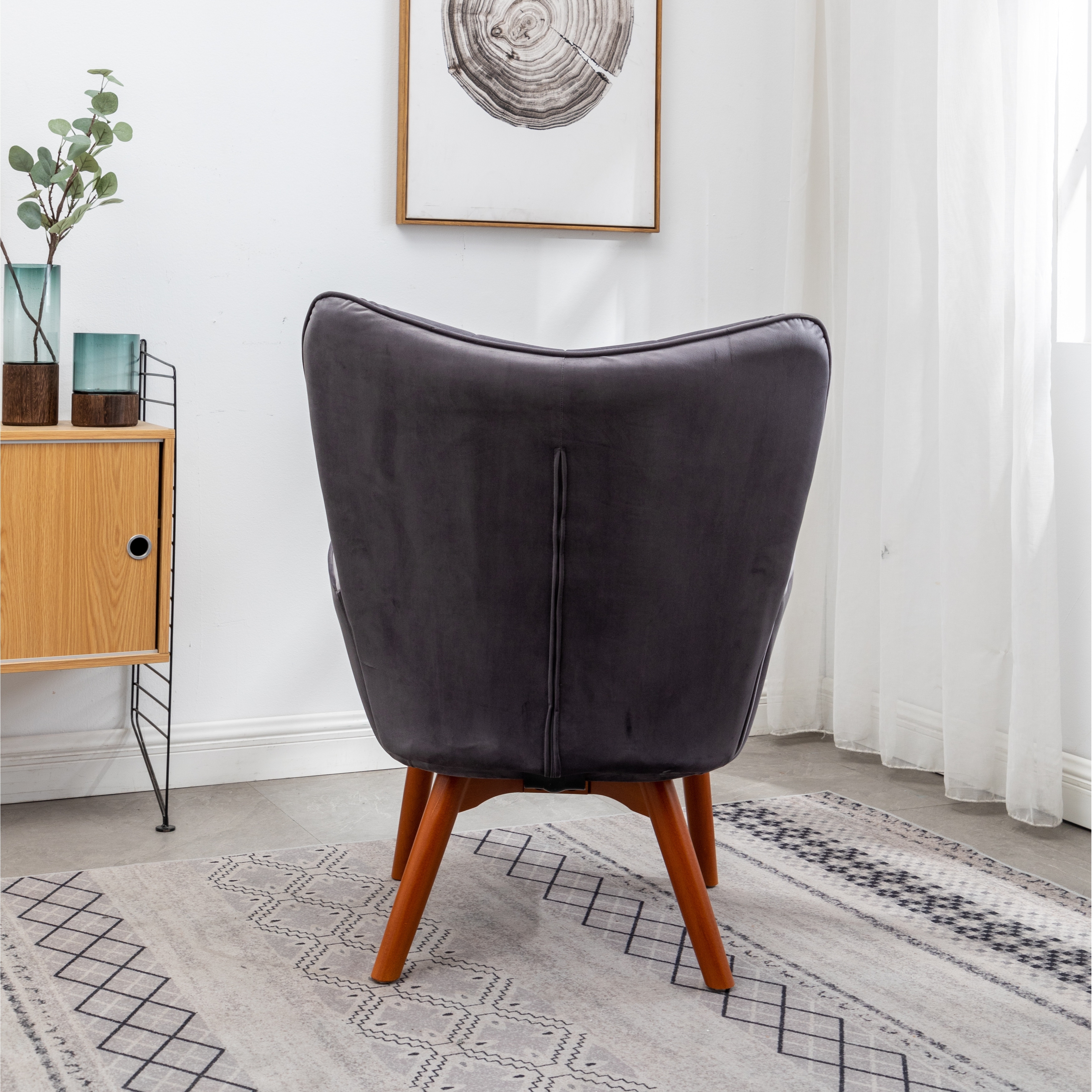 Carson carrington aasen contemporary shop silky velvet tufted accent chair