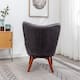 Roundhill Furniture Carson Carrington Aasen Silky Velvet Tufted Accent Chair with Ottoman