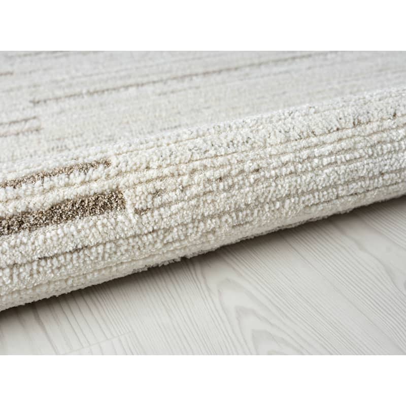 Terra by Obeetee Wilds Broken Stripe Natural Rug