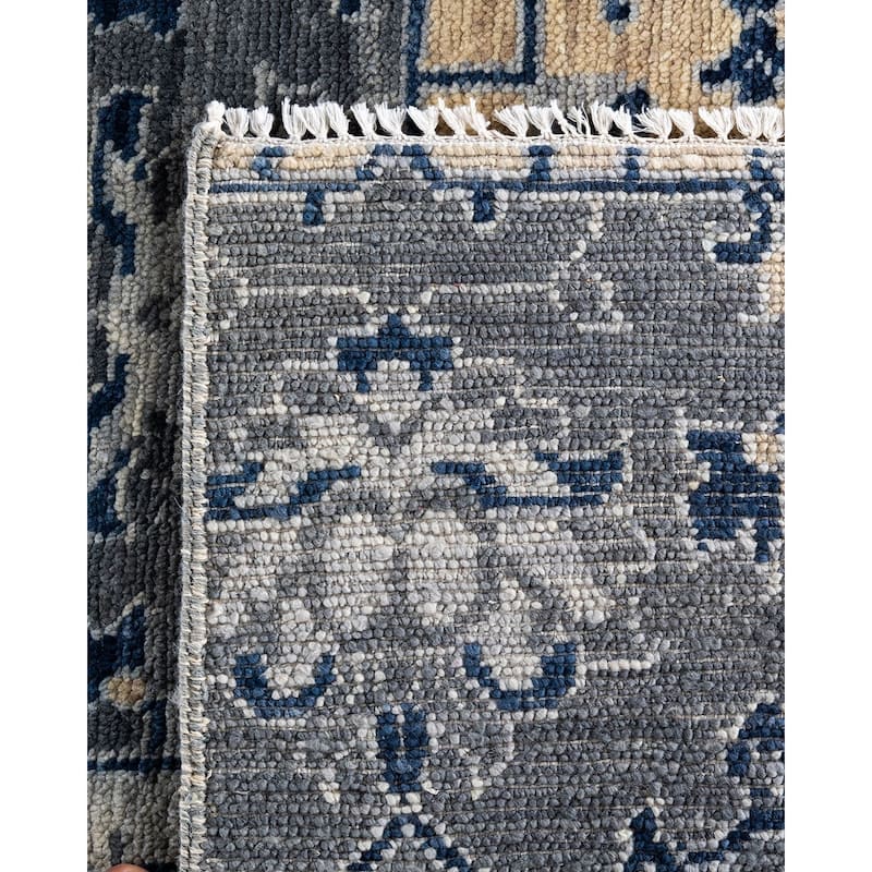 Modern One-of-a-Kind Handmade Area Rug - Gray, 9' 1" x 12' 2" - 9' 1" x 12' 2"