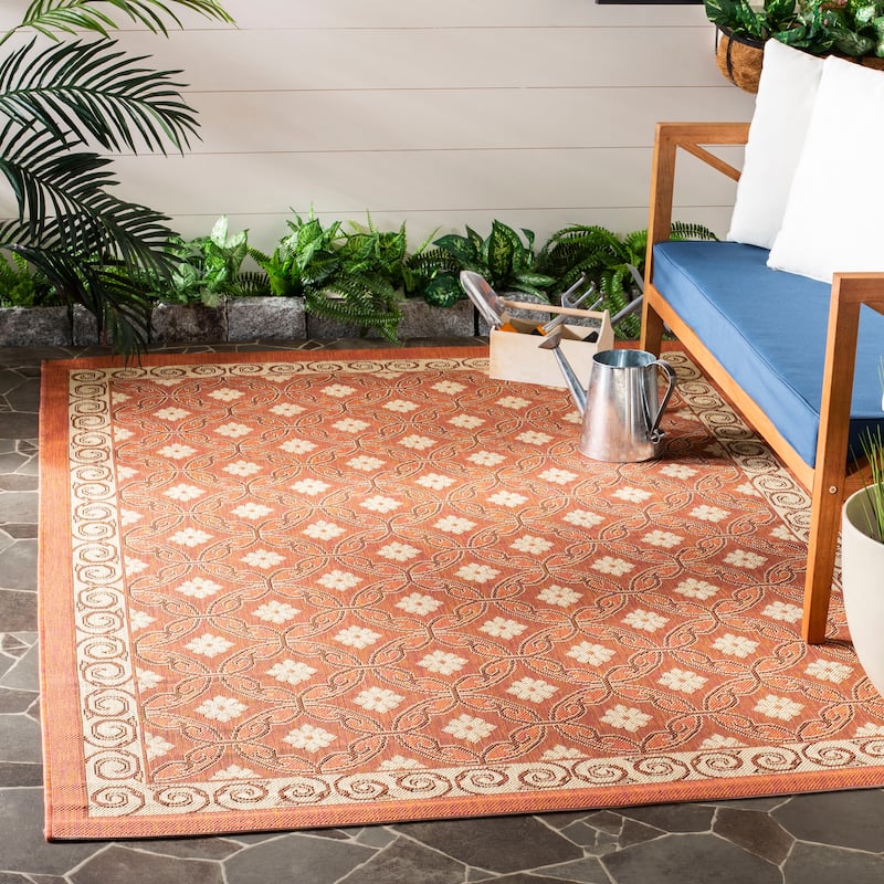 SAFAVIEH Courtyard Vernetta Indoor/ Outdoor Waterproof Patio Backyard Rug