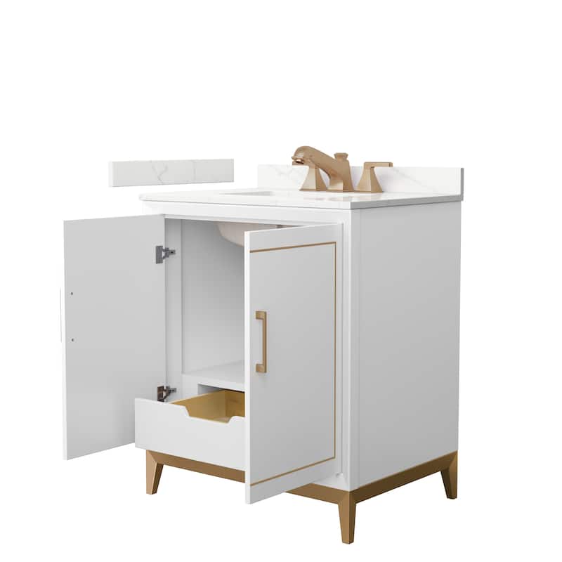 Marlena 30-inch Single Vanity, Quartz Top