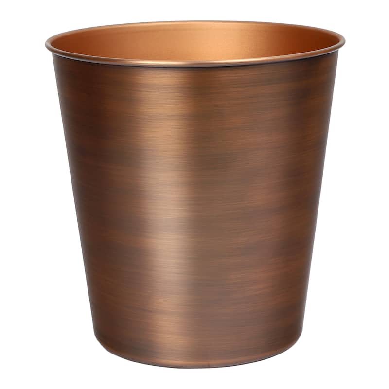 happimess Nolan Modern Classic Smooth Steel 2-Gallon Wastebasket - Antique Copper - Single
