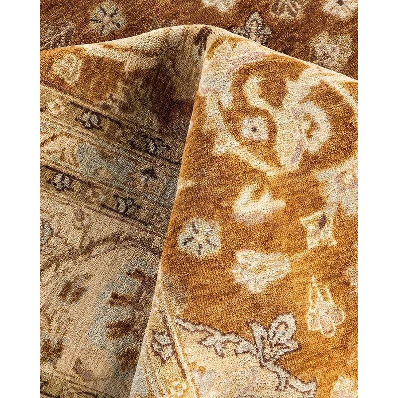 Oushak One-of-a-Kind Hand-Knotted Area Rug - Beige, 8' 0" x 10' 3" - 8' 0" x 10' 3"