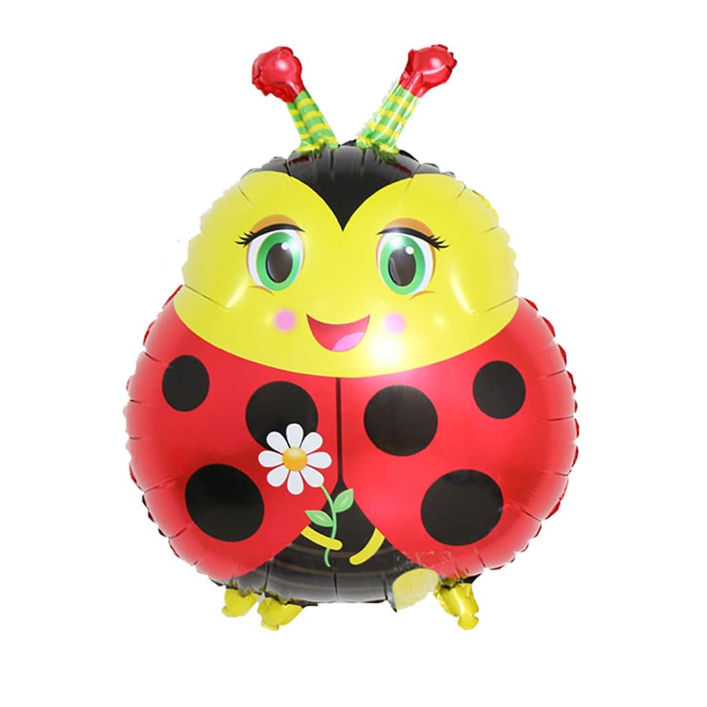 Family Foil Ladybug Design Inflation Balloon Festival Party Decoration 19 Inch - Red Yellow