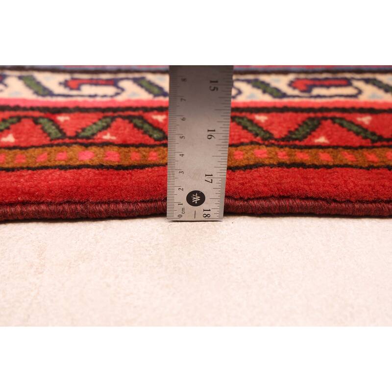 ECARPETGALLERY Hand-knotted Andelz Red Wool Rug - 2'11 x 10'0