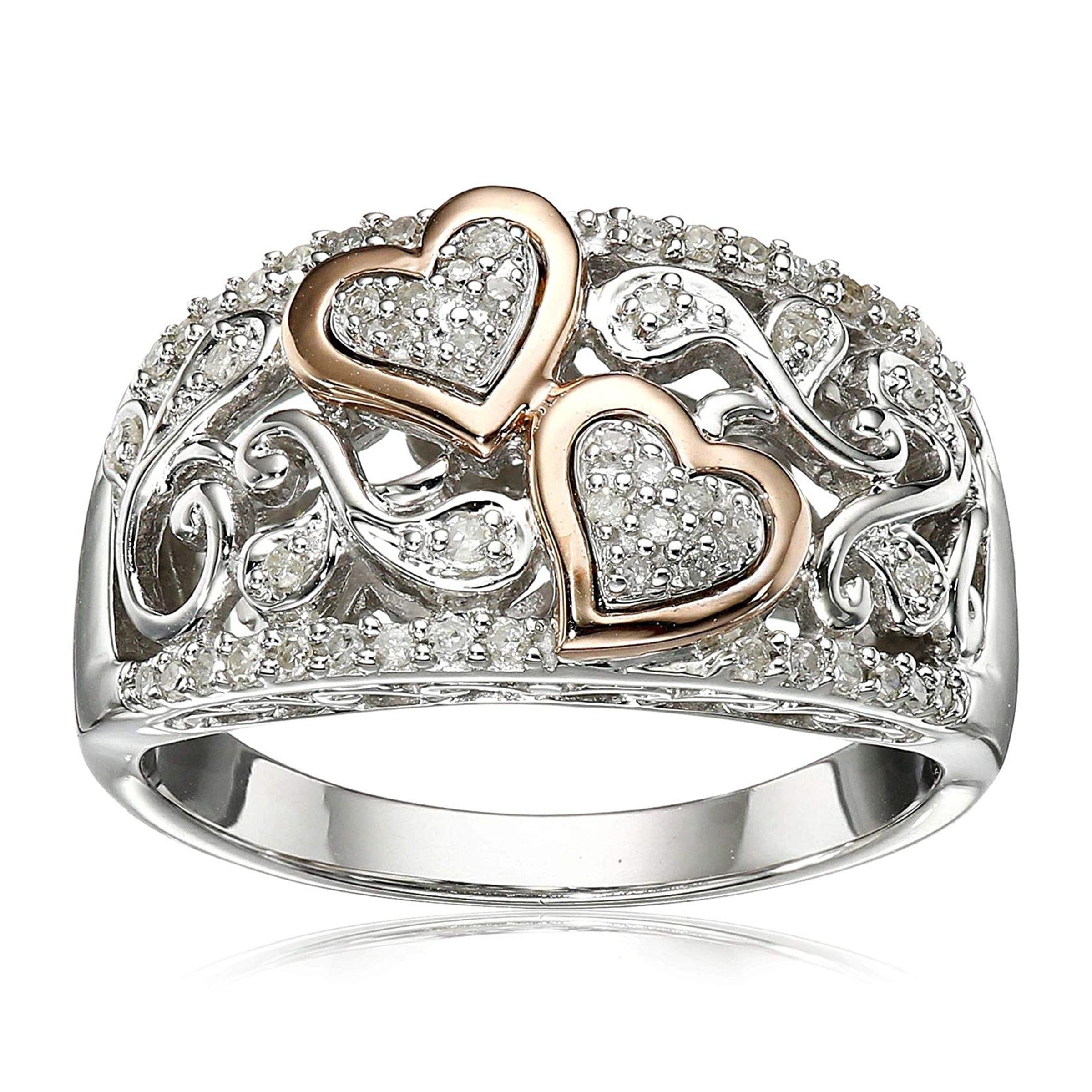 1 4 carat diamond ring sterling silver