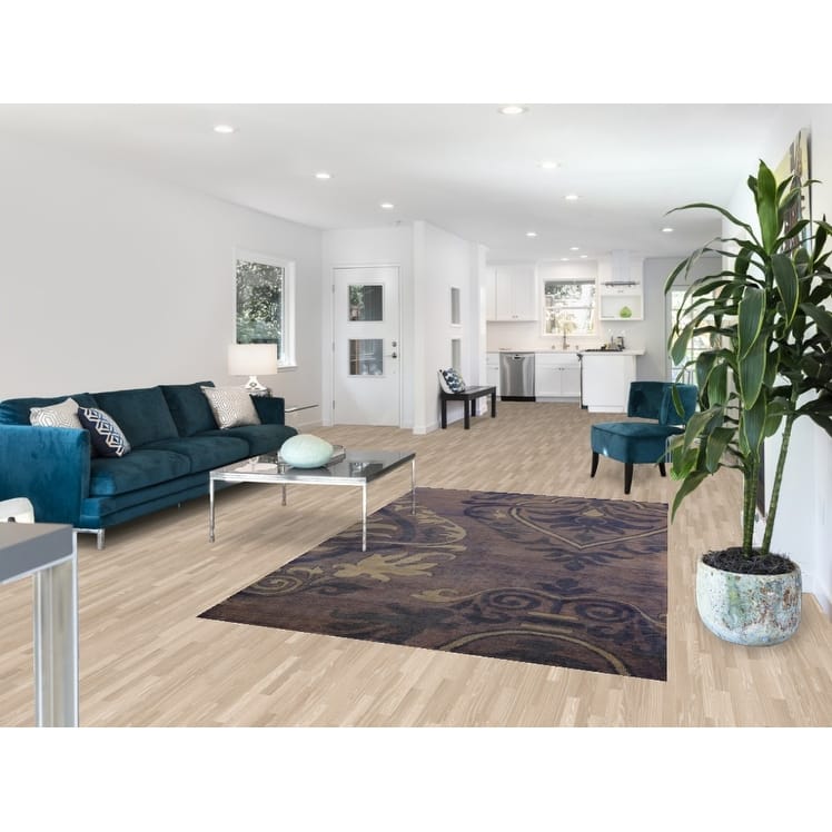 Abstract Oriental Area Rug Handmade Wool Carpet - 5'0" x 7'10"