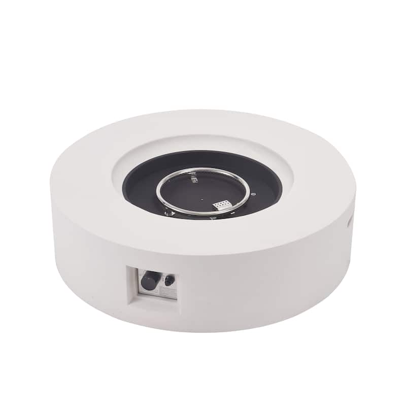 Aidan Outdoor 50,000 BTU Lightweight Concrete Circular Fire Pit (No Tank Holder) by Christopher Knight Home