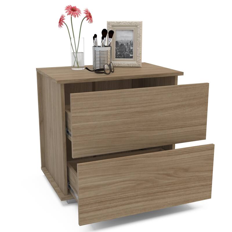 Polifurniture Madison Modern 2 Drawer Nightstand