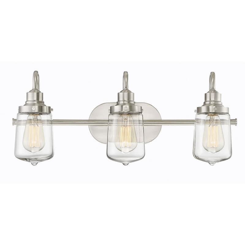 Trade Winds Martina 3-Light Bathroom Vanity Light in Brushed Nickel