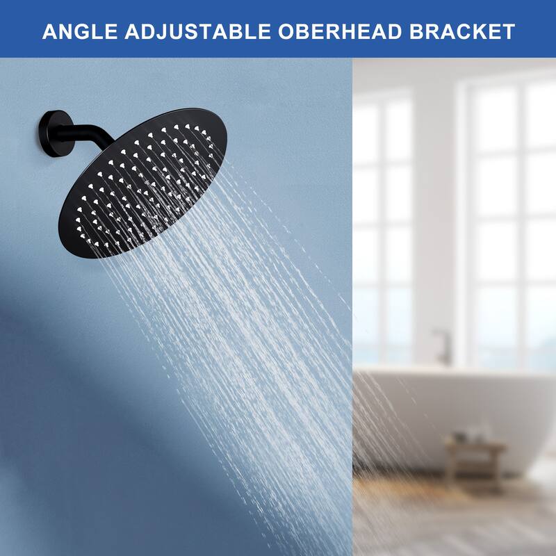 WOWOW 1-Spray Patterns with Wall Mount Rain Fixed Shower Head