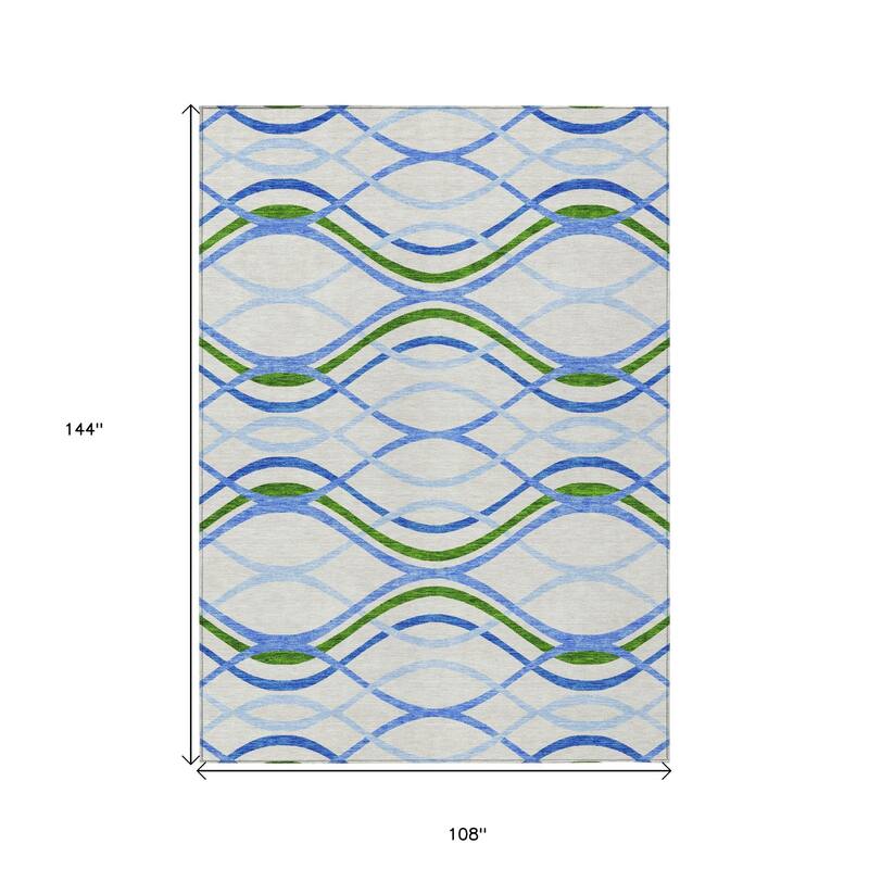 HomeRoots Abstract Transitional Rectangle Outdoor Rug