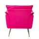 preview thumbnail 20 of 89, HULALA HOME 1ida Modern Velvet Tufted Accent Armchair with Gold Metal Legs
