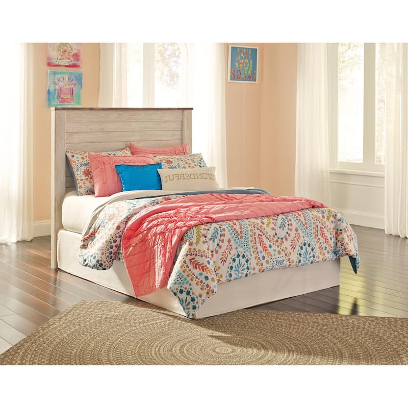 Willowton Full Panel Headboard - White Wash