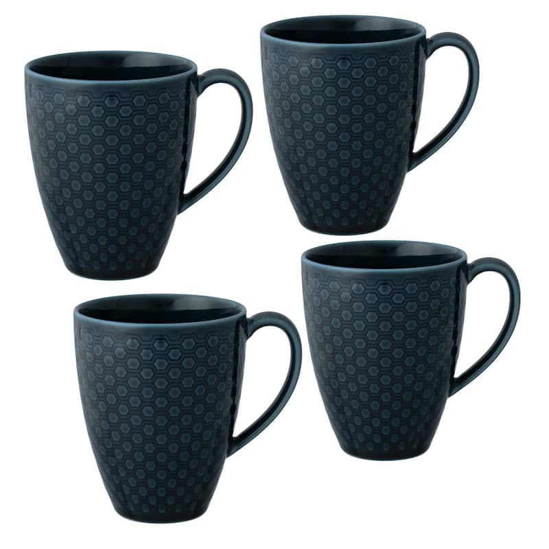 Kikko Set of 4 Mugs, 16 oz. - Ocean