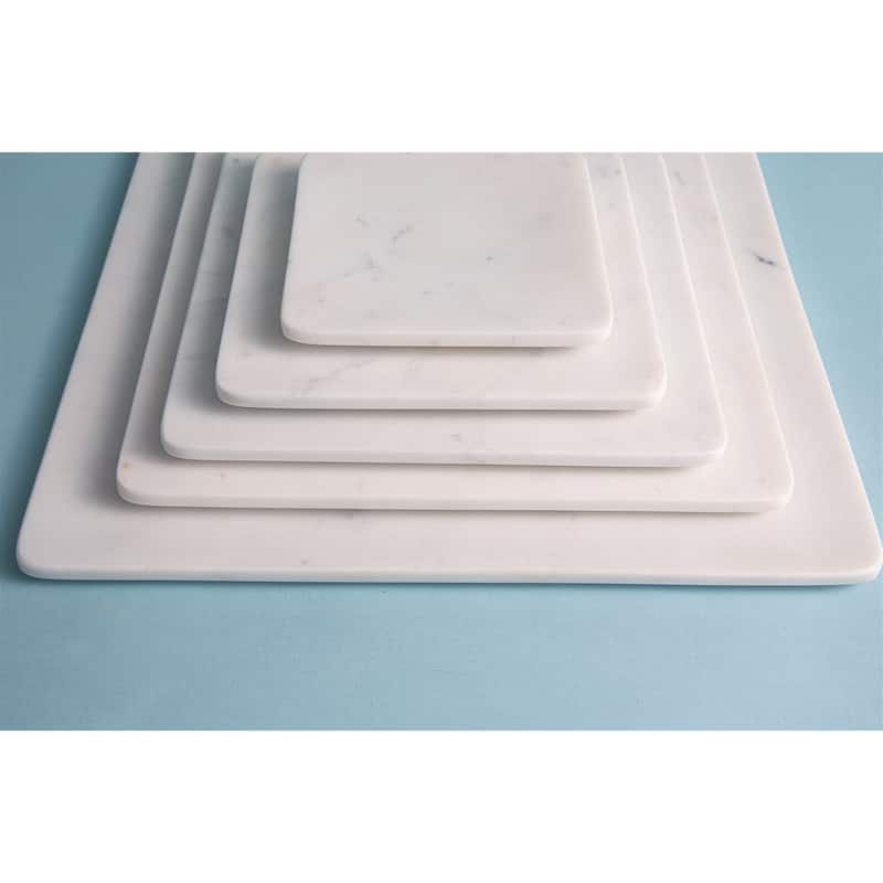 X-Lg. Square Marble Platter 15" x 15" - White