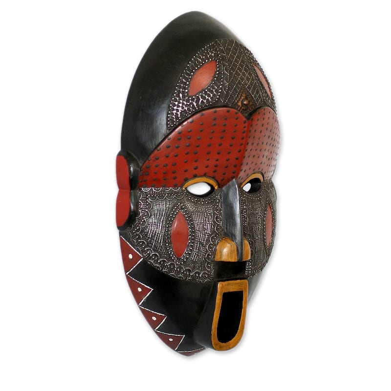 Handmade Dan Comic Paint and Aluminum Mask (Ghana)