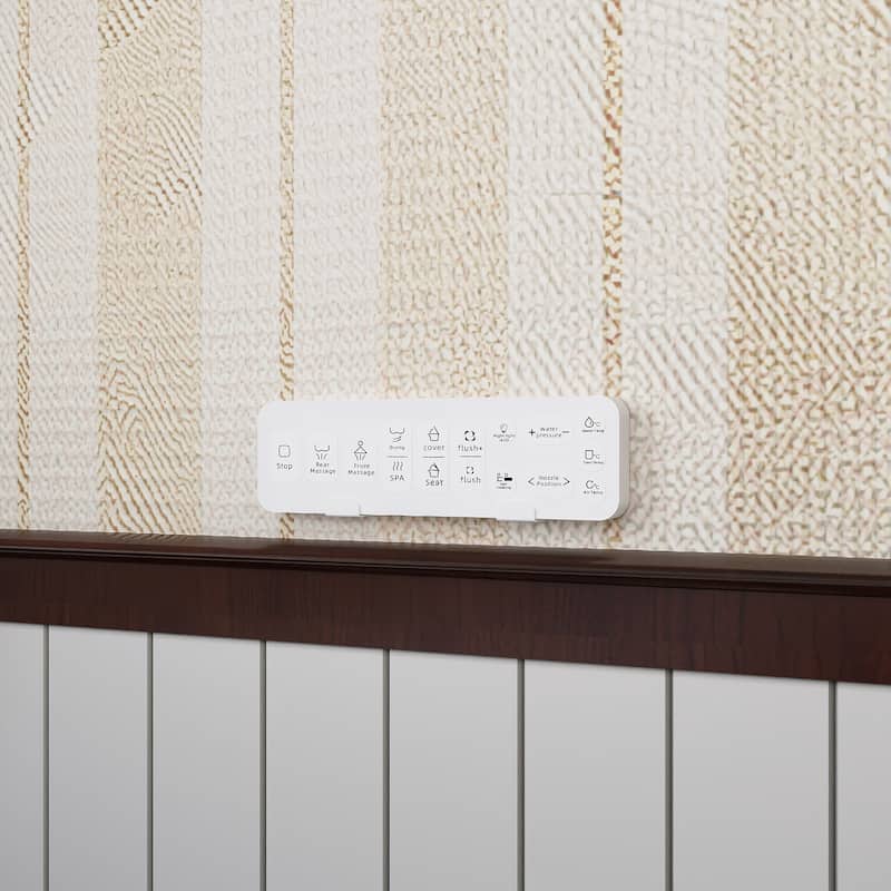 Smart One-Piece Toilet with Built-in Bidet, Heated Seat, Auto Open Lid, UV-C Sterilization, Remote Control, White