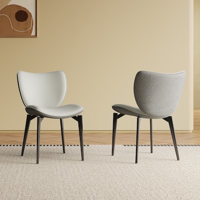 Dining Chairs Set of 2,Modern Design Home Chairs,PU Leather Metal Dining Chairs
