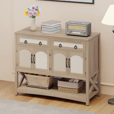 Farmhouse Sideboard Cabinet with 2 Drawers and Ample Storage for Kitchen or Dining Room Organization