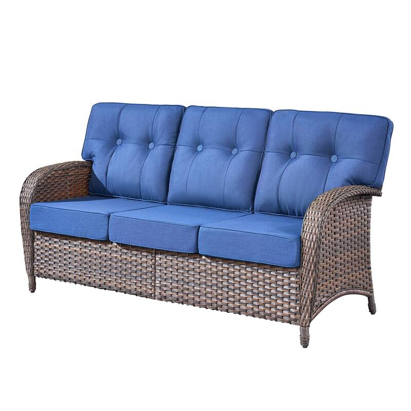 3 Seats Outdoor PE Wicker Sofa