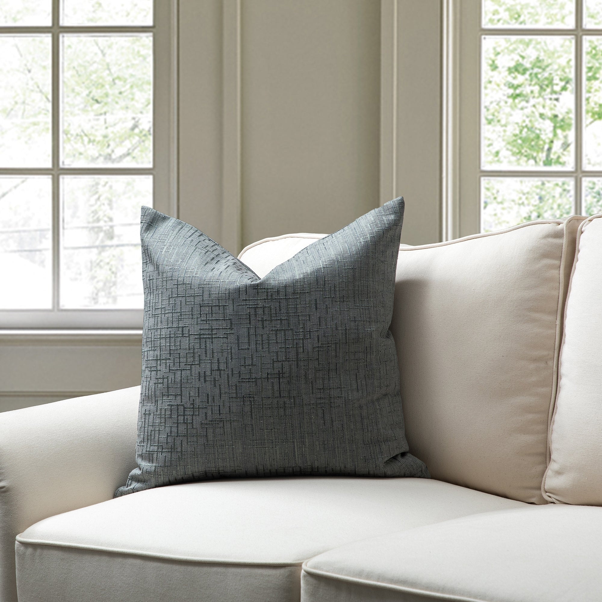 Steel Green With Polyester Insert Pillow