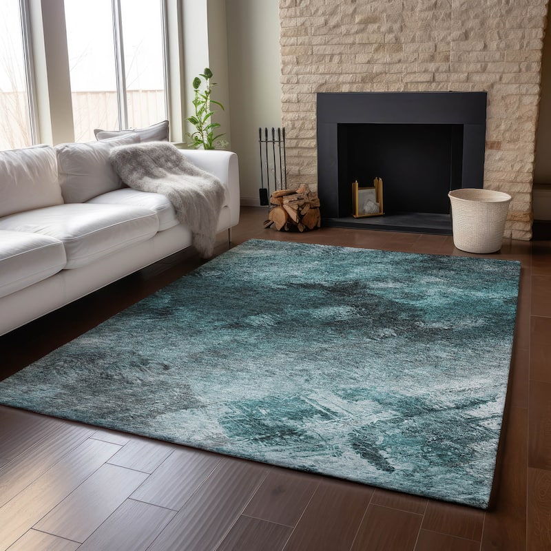 Premium Washable Super Soft Contemporary Abstract Mayfield Rug