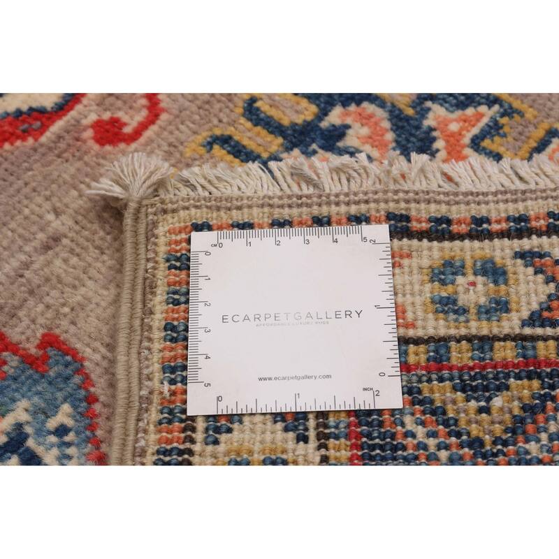 ECARPETGALLERY Hand-knotted Uzbek Ghazni Taupe Wool Rug - 2'8 x 6'6