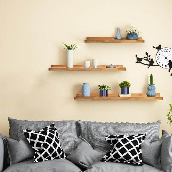 Shop Kanstar Wall Mounted Floating Ledge Hanging Shelf 3 Piece