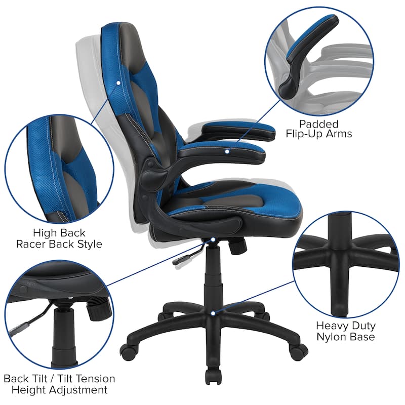 Gaming Desk Bundle - Cup & Headphone Holders/Mouse Pad Top