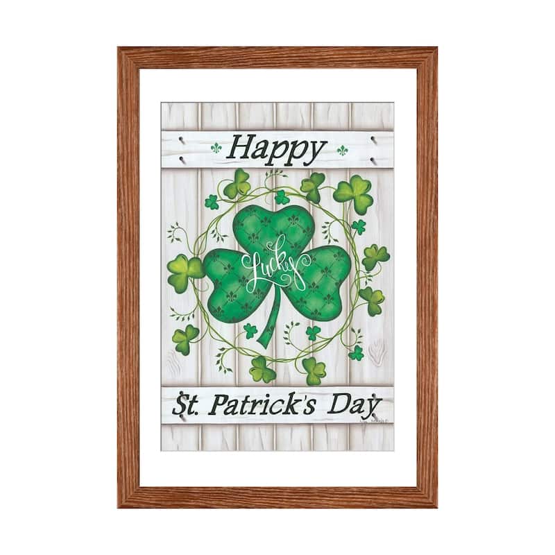 iCanvas "St. Patrick's Day" by Lisa Kennedy - Walnut - 24x16x1