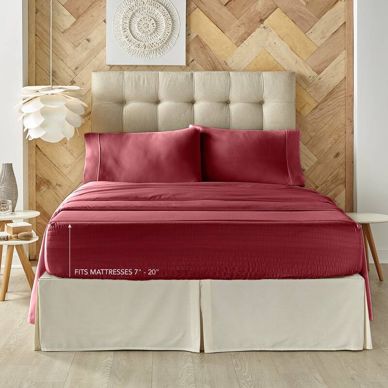 Royal Court Royal Fit Plush Microfiber 4 Piece Bed Sheet Set