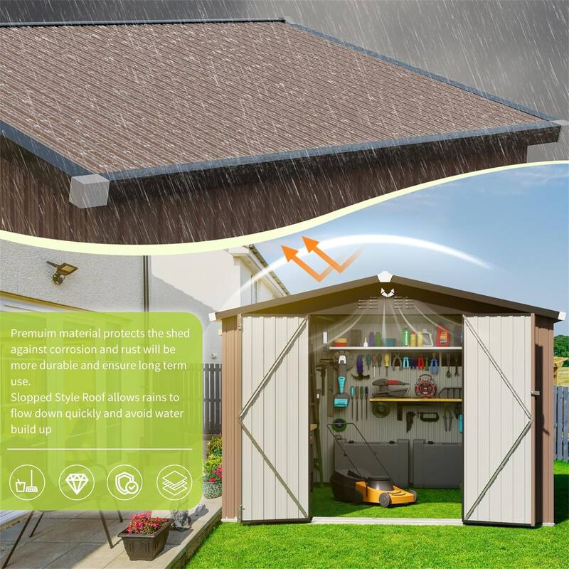 Metal Garden Sheds 10FTx12FT Outdoor Storage Shed