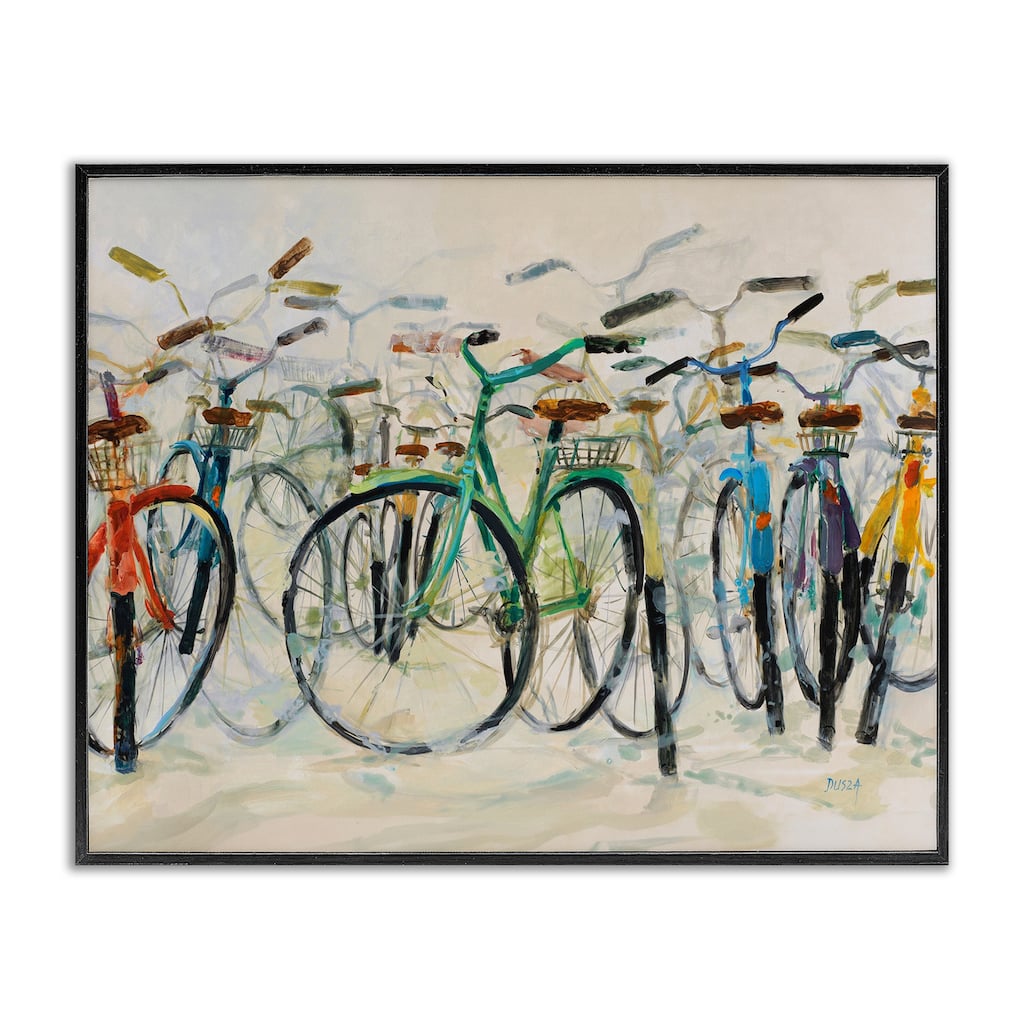 Stupell Group of Bicycles Framed Giclee Art Design By Dusza