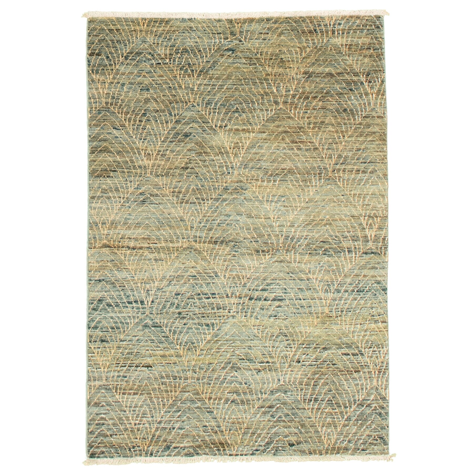 Bedroom eCarpet Gallery Area Rug for Living Room 341393 Hand-Knotted Wool Rug 18/20 Pak Finest Transitional Casual Brown Rug 4'0 x 6'0 