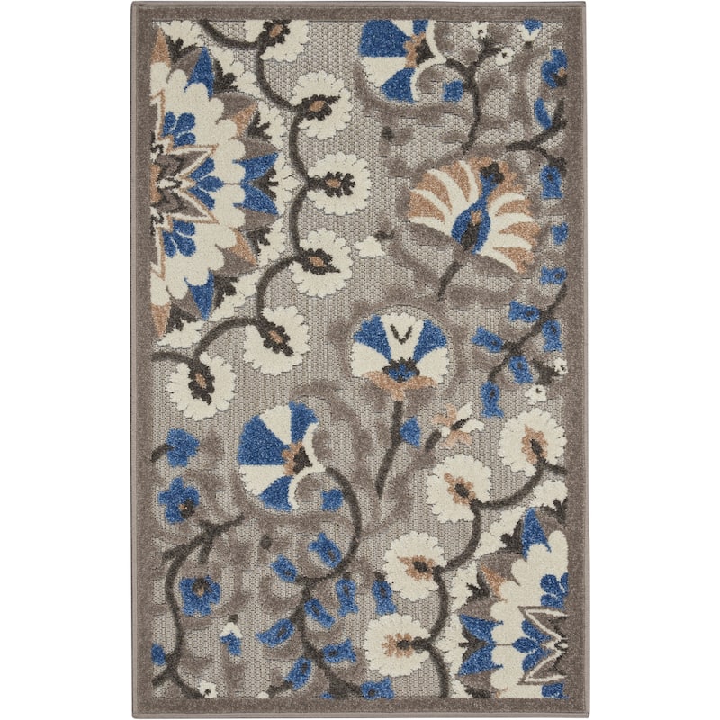 Nourison Aloha Modern Multicolor Floral Botanical Area Rug