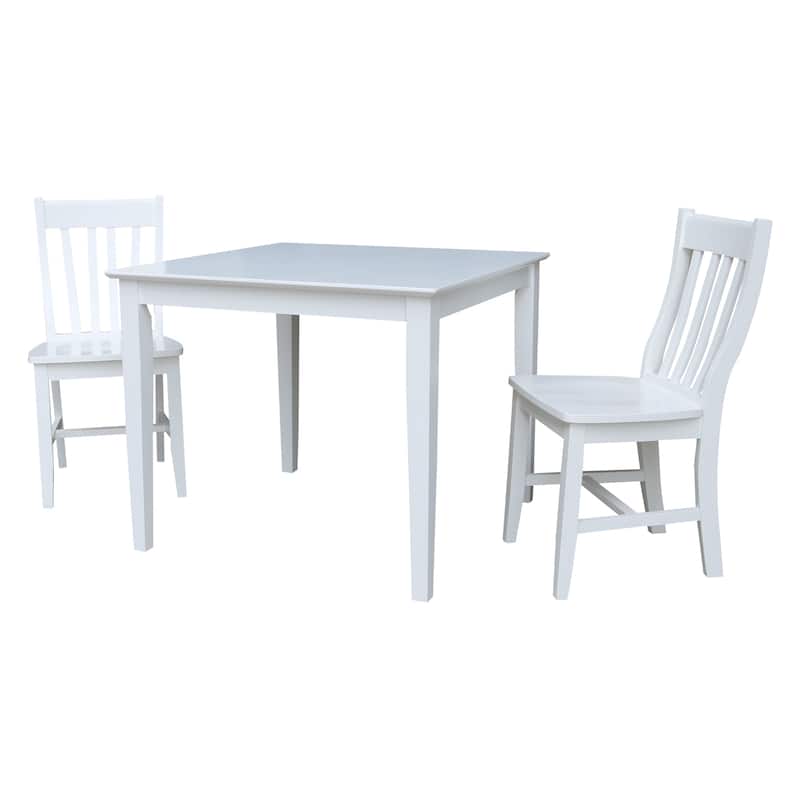 36" x 36" Dining Table with 2 Chairs - 3 Piece Set
