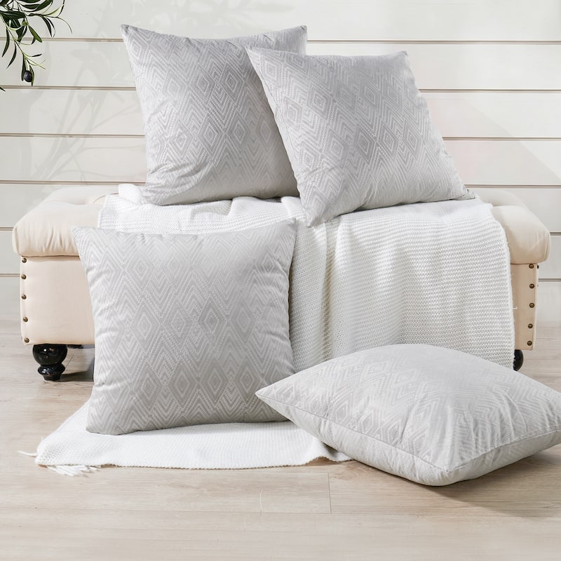 Tonopah Ikat Velvet Throw Pillow Cover Set, NO INSERT