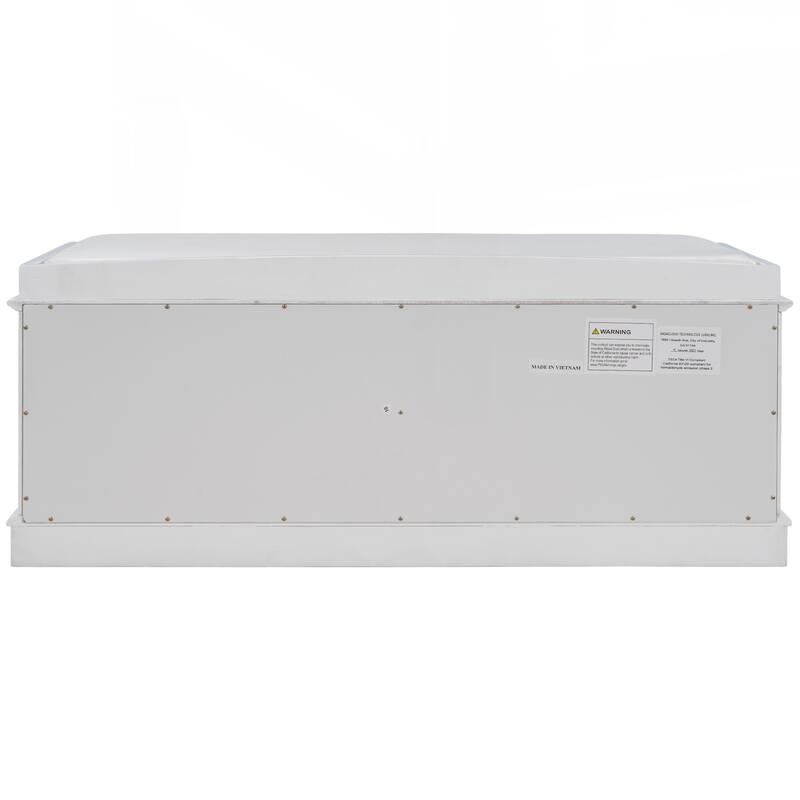 Storage Bench with 4 Doors and Adjustable Shelves, Shoe Bench with Removable Cushion for Living Room, Entryway