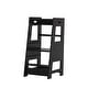 preview thumbnail 1 of 3, Toddler Standing Tower Kitchen Step Stool for Kid's Adjustable Height Learning Stool Helper Anti-Drop Safety Rail Stool - Black Black