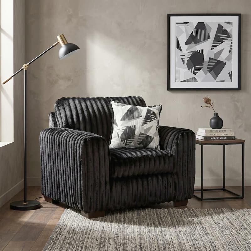 Roundhill Furniture Nolan 3-Piece Living Room Set, Sofa Loveseat and Chair