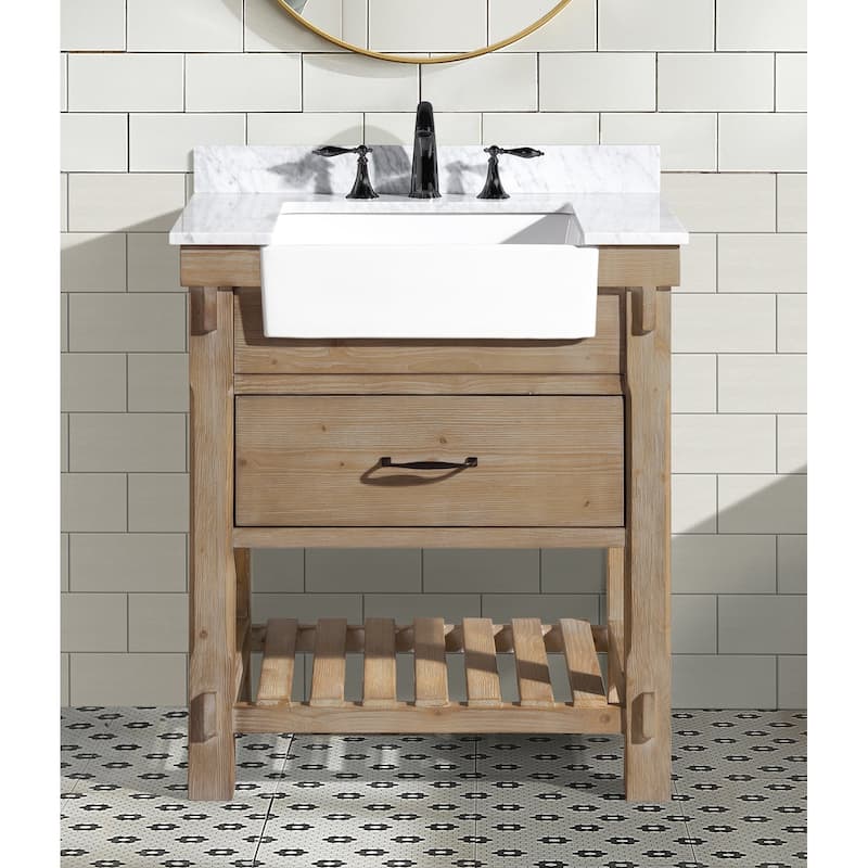 Ari Bath, Marina 30" Bathroom Vanity, Weathered Fir - 30