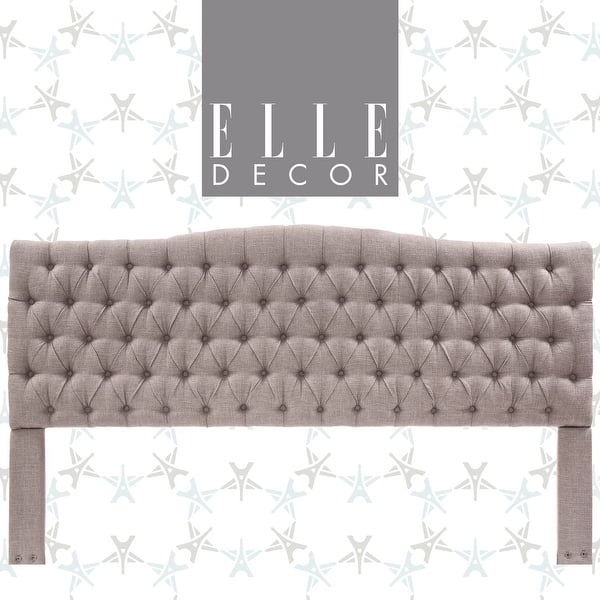 Elle Decor Celeste Tufted Upholstered Padded Headboard with