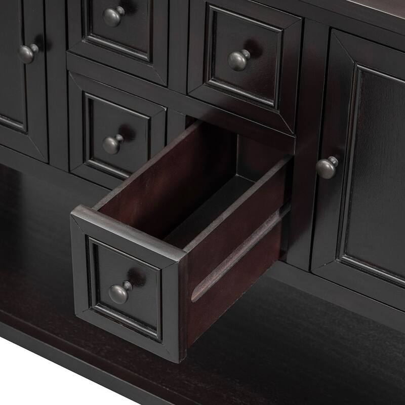 Elegant Storage Dresser with 4 Small Drawers and Bottom Shelf for Bedroom